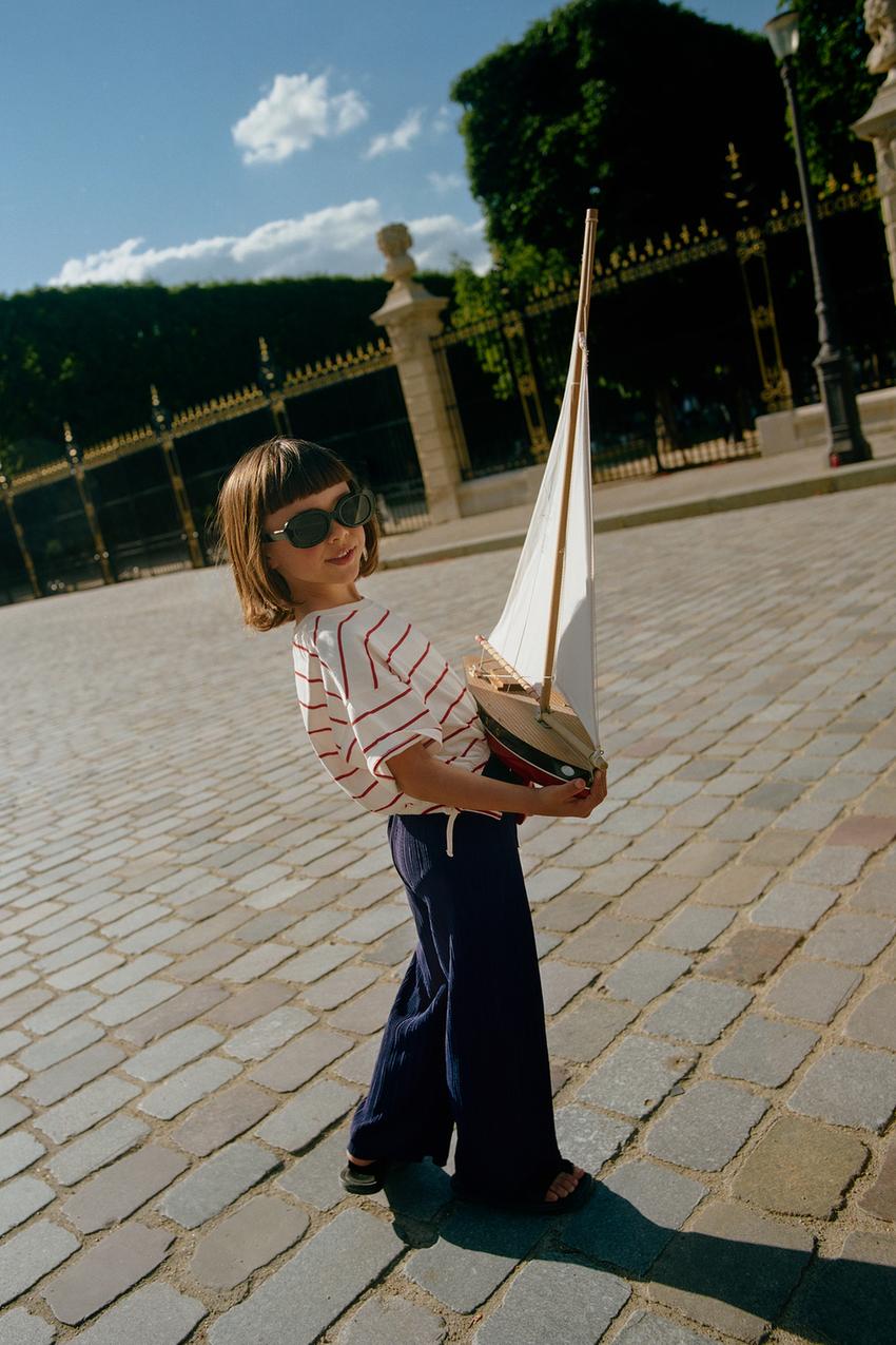 Zara blue pleated trousers Clearance