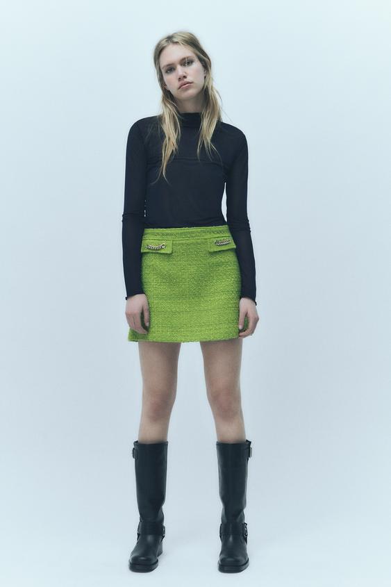 Textured skirt zara Clearance