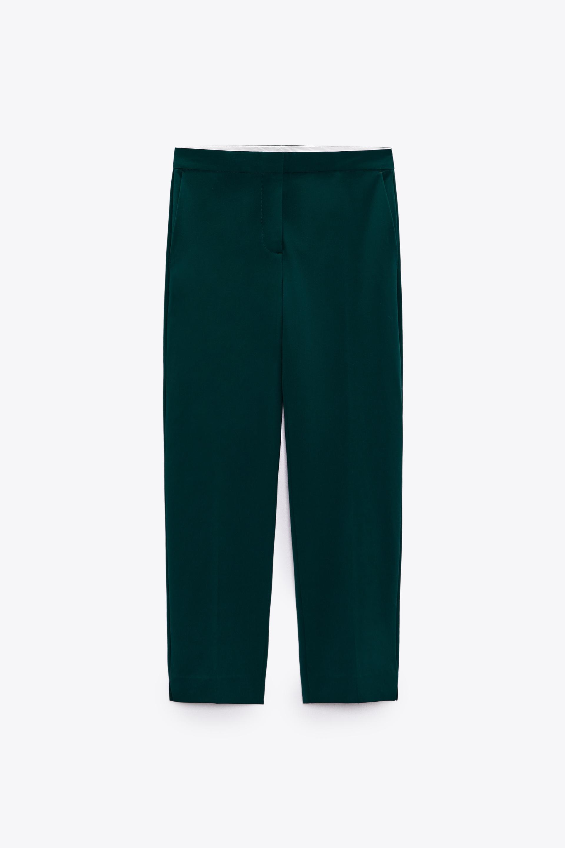 CROPPED TROUSERS - Petrol blue | ZARA Angola