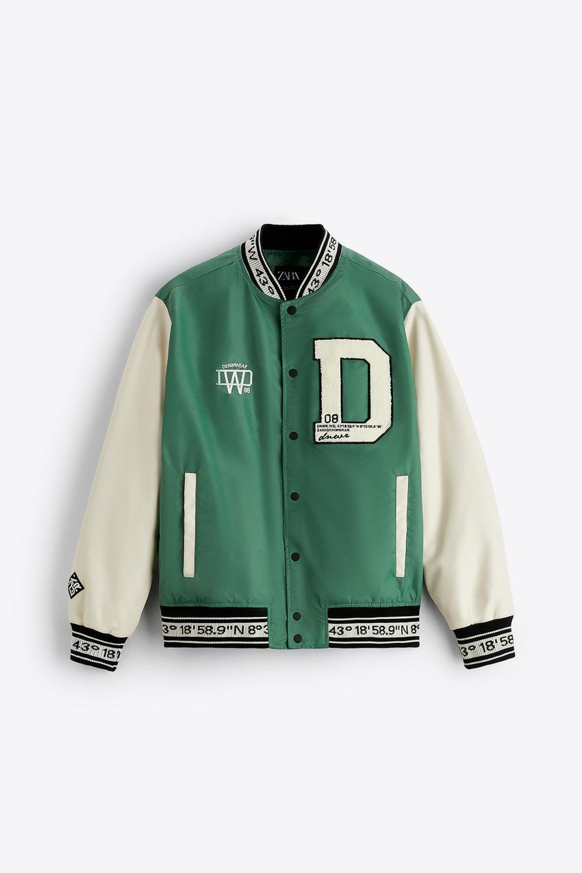 Green zara bomber jacket Outlet