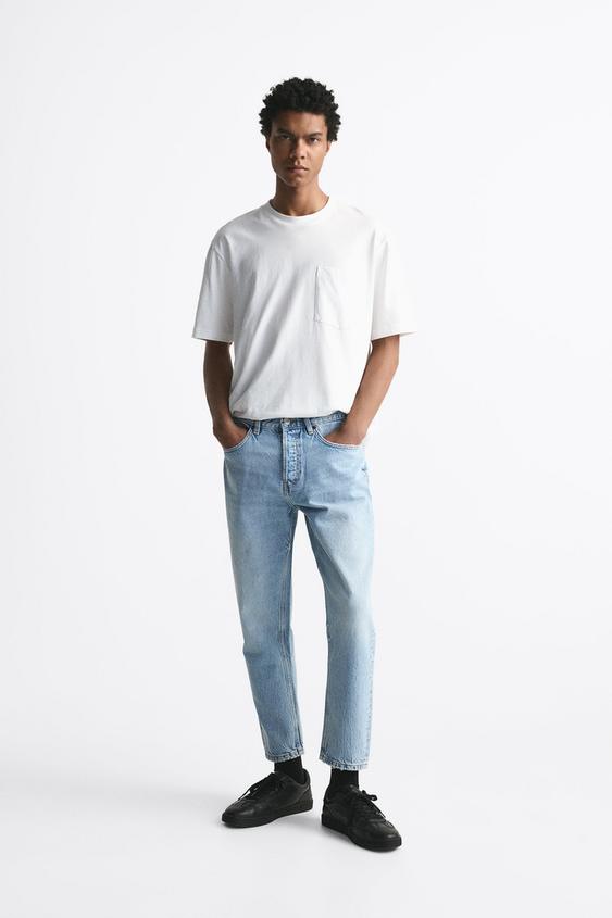 Zara man cropped jeans Clearance
