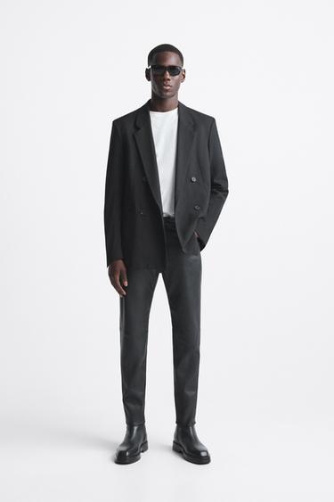 zara leather pants men