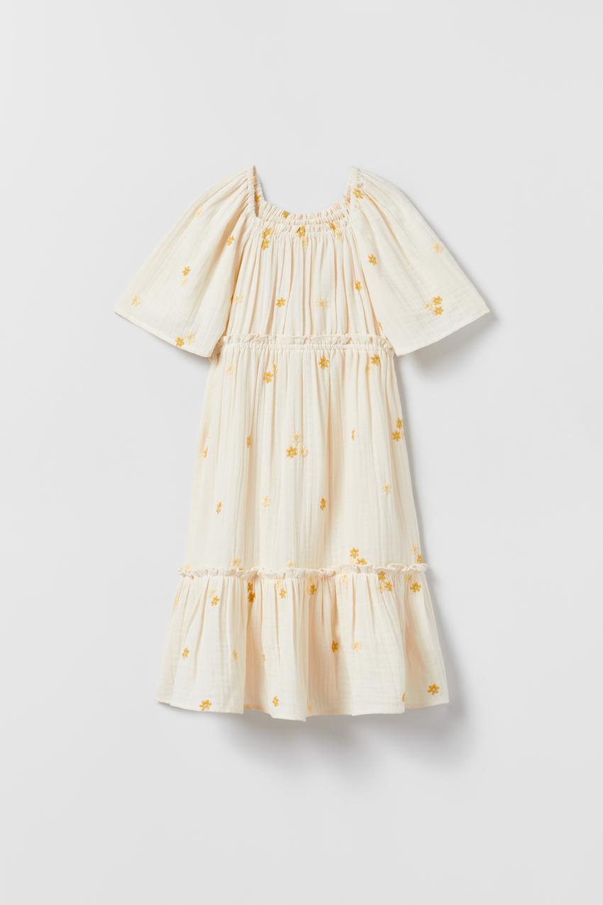 Zara textured sales dress with trims