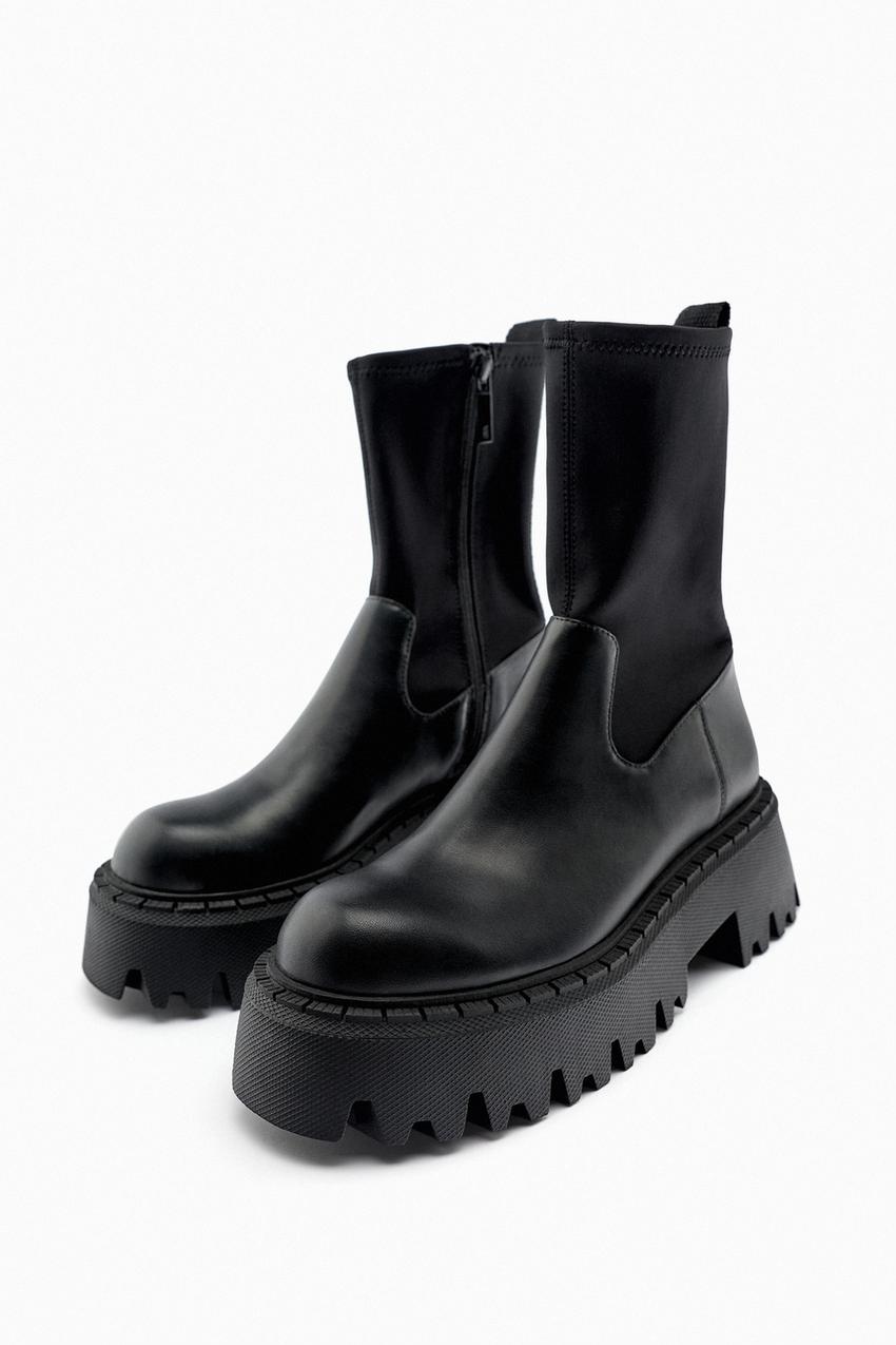 Zara chunky track sole boots Clearance