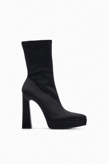 platform chunky heel ankle boots
