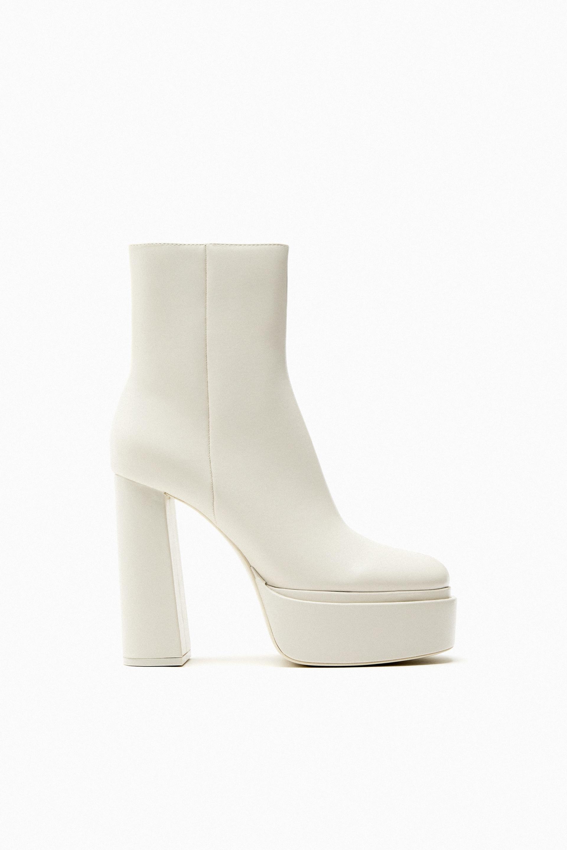 Zara white shoe boots Clearance