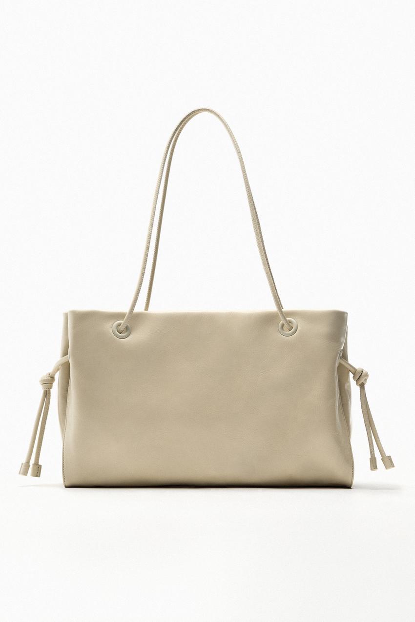 Zara white leather discount bag
