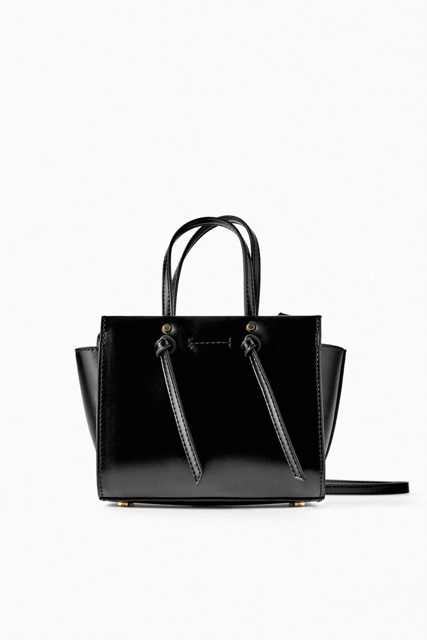 Zara hand bags black Clearance