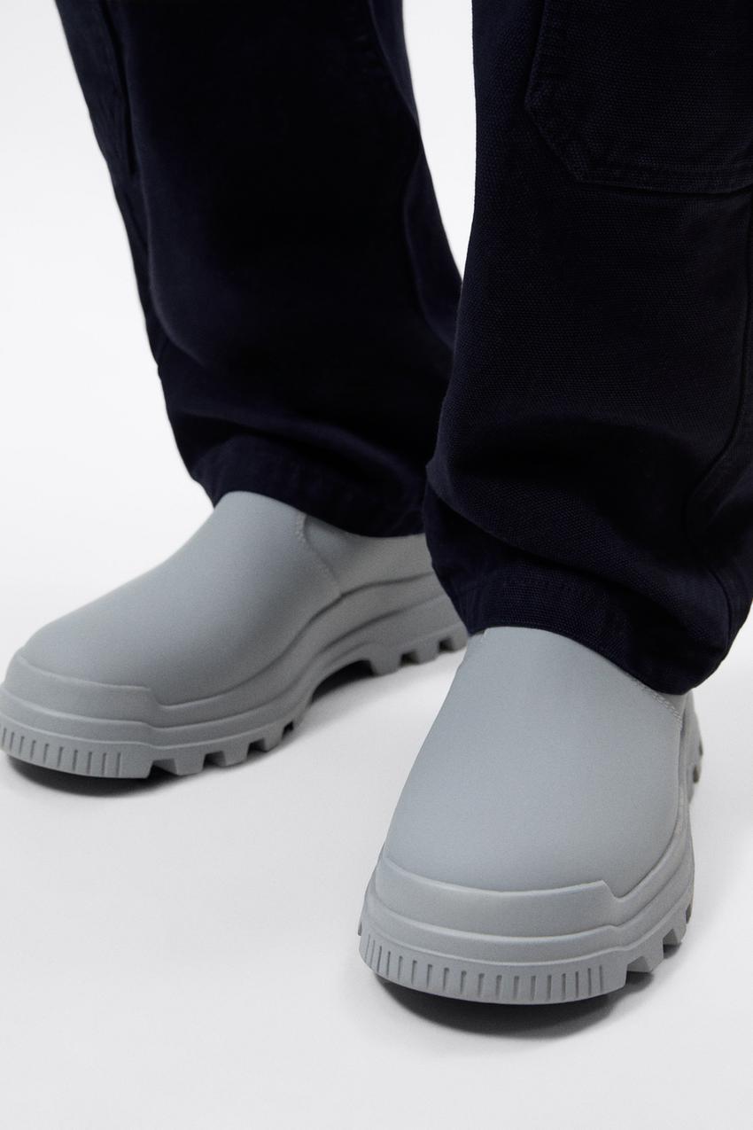 Zara rubberised boots men Clearance