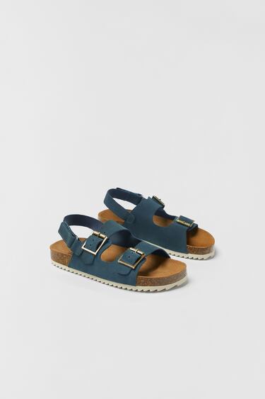 Image 0 of KIDS/ BUCKLED LEATHER SANDALS from Zara