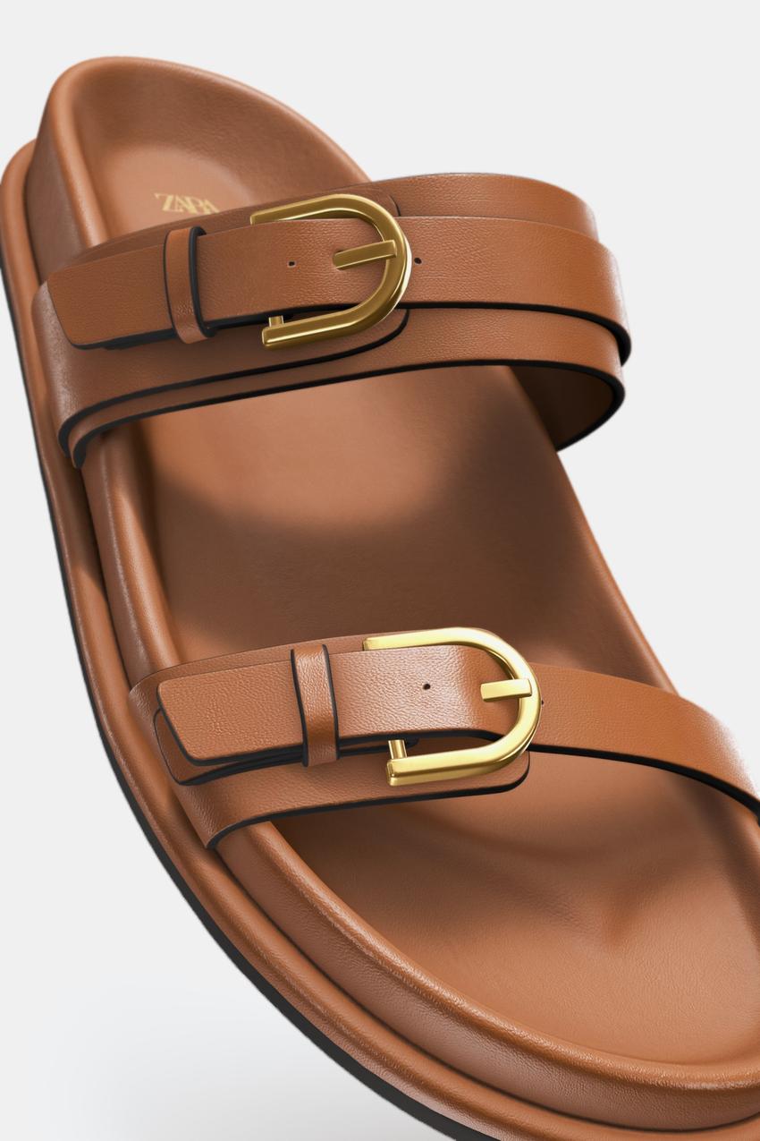 Zara buckle sandals top