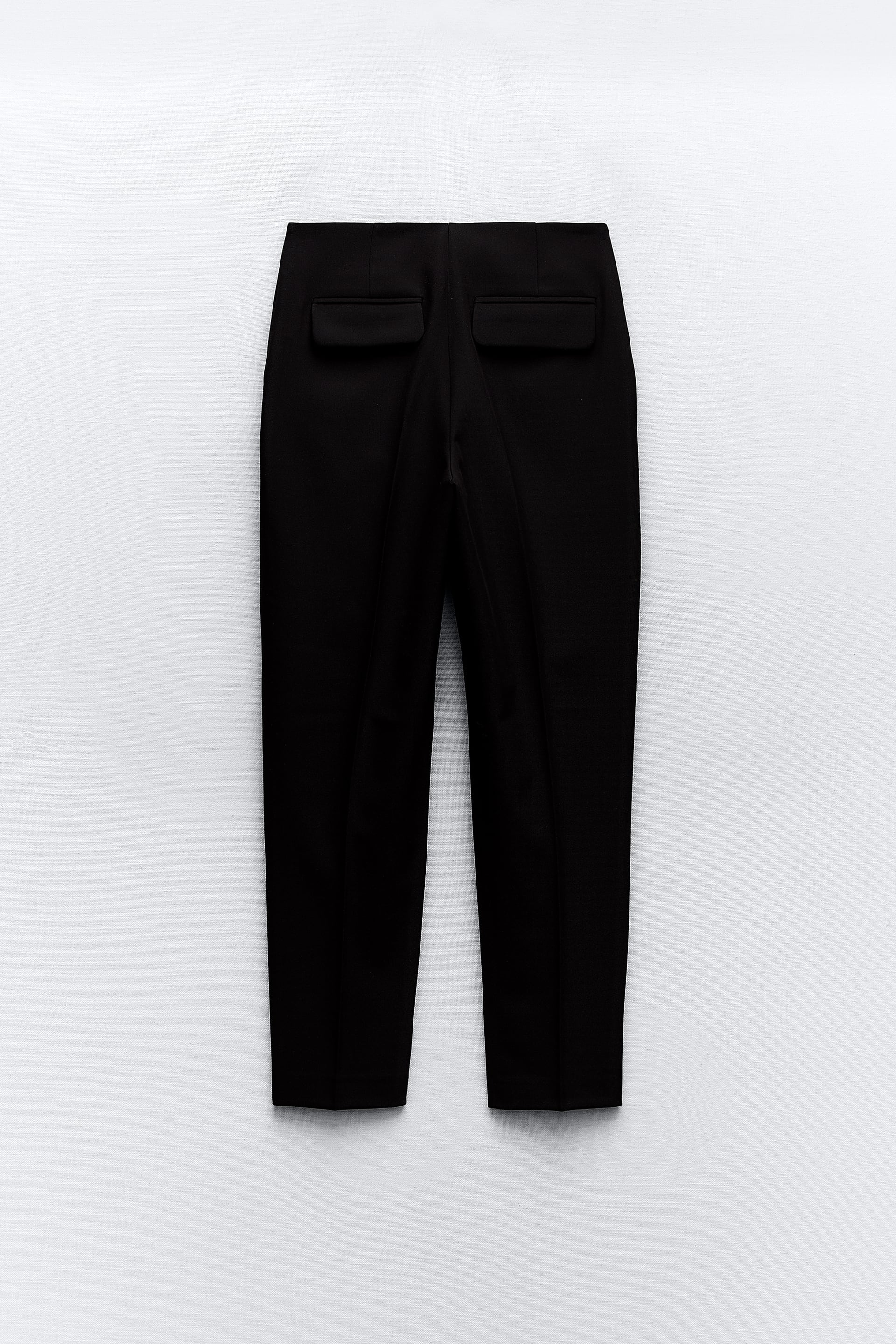 FITTED HIGH WAIST PANTS - Black