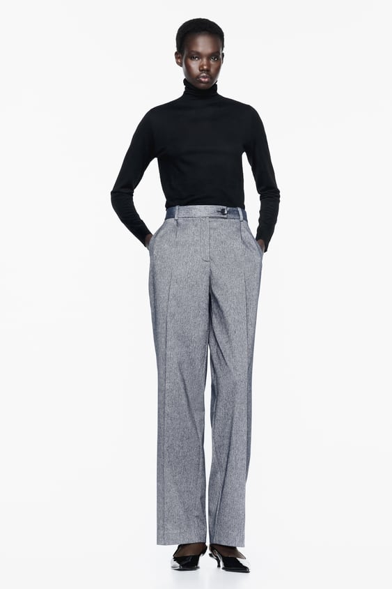 High Waisted Grey Trousers