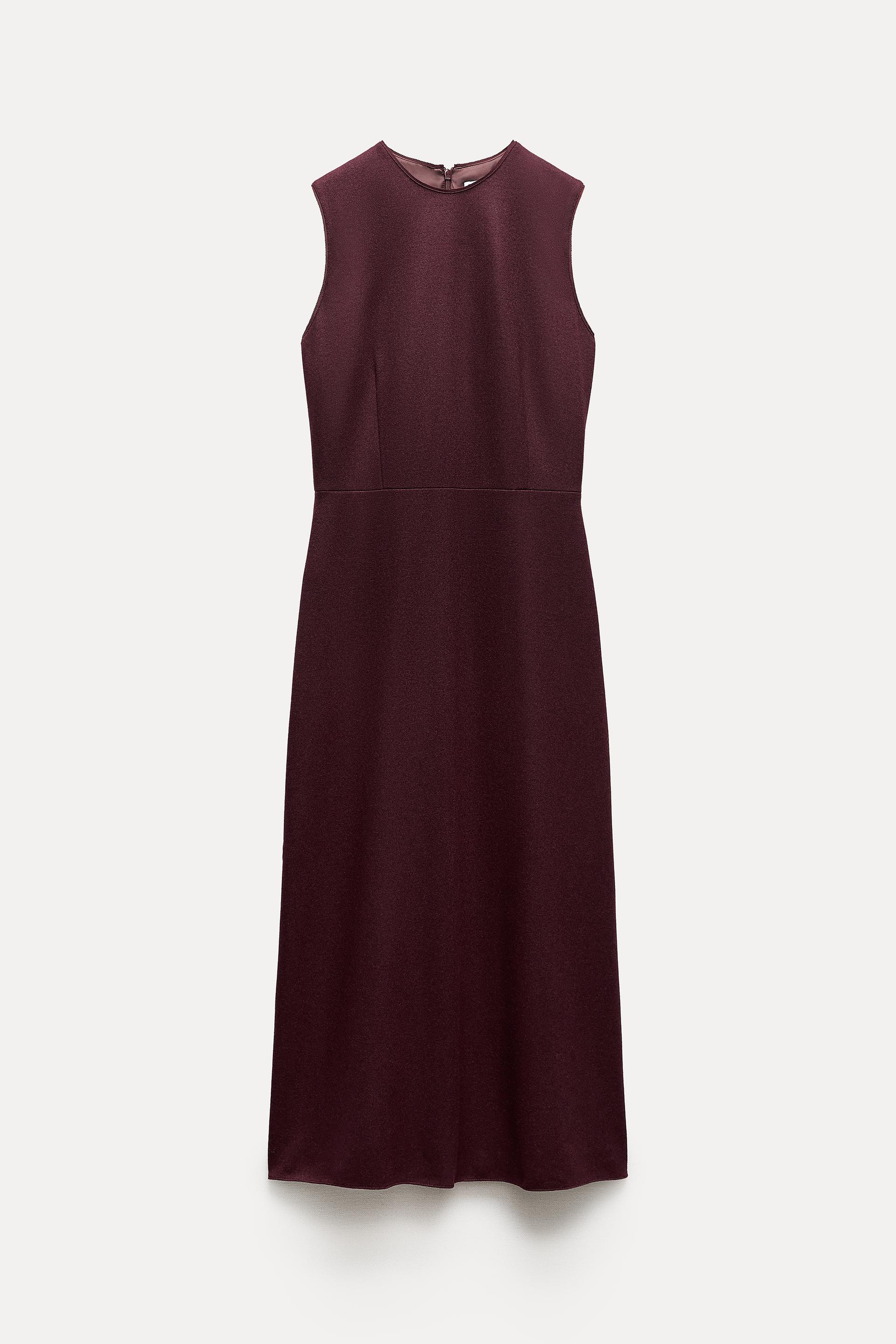 Abito hot sale bordeaux zara