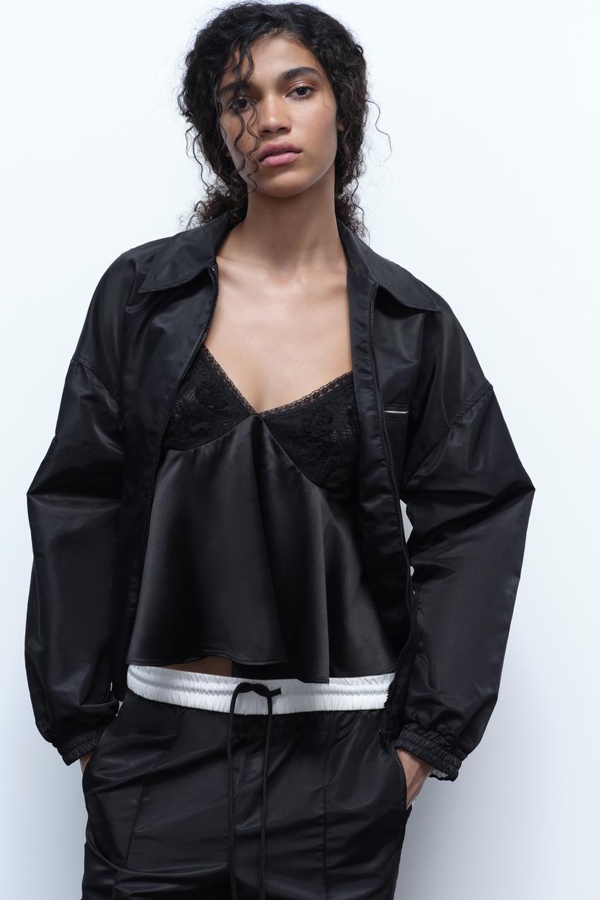 Jogging noir on sale zara