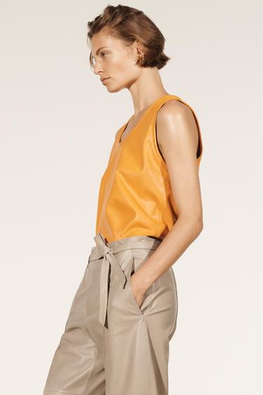 Robe longue orange zara deals