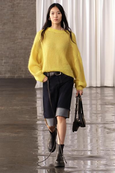 ΠΟΥΛΟΒΕΡ ΜΕ ΑΛΠΑΚΑ ΣΕ ΠΛΕΞΗ ΑΖΟΥΡ - Κίτρινο του Zara - Εικόνα 0