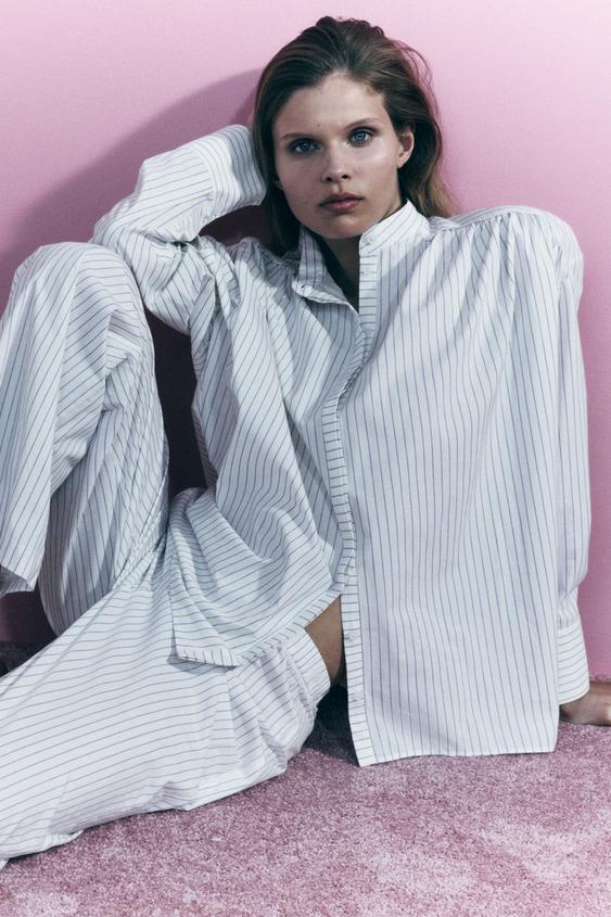 STRIPED PYJAMA TOP AND BOTTOMS CO ORD ZARA UAE Dubai Sharjah