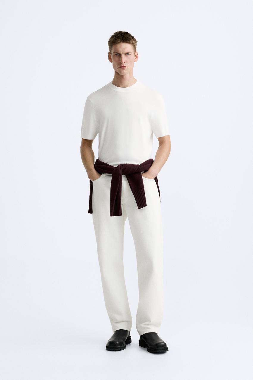 T shirt noir zara store