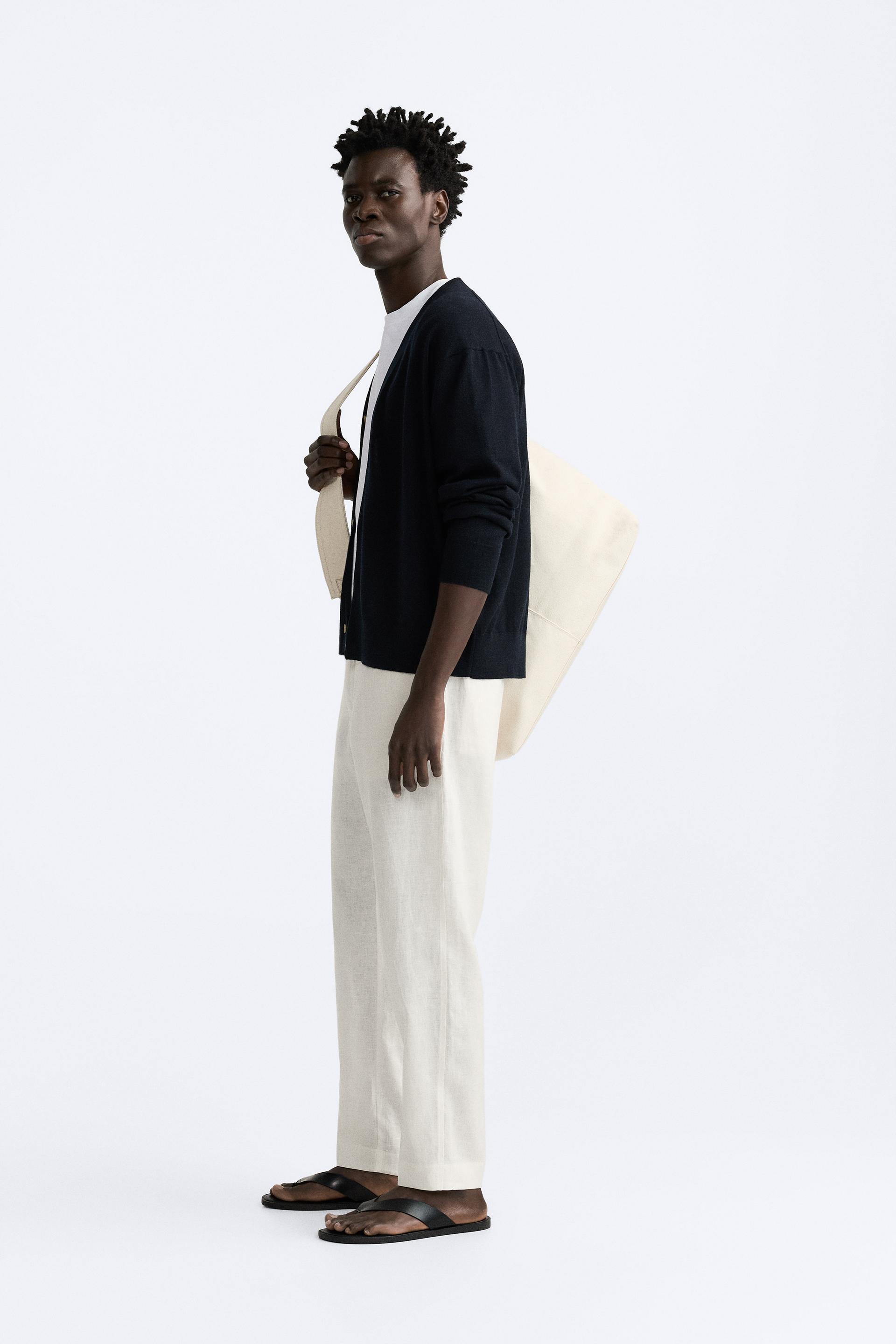 Pantalones lino best sale hombre zara
