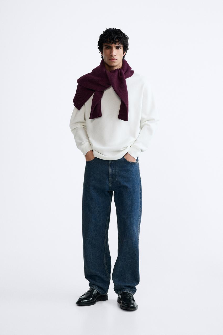 CAMISETA RIB BRUSHED Blanco roto ZARA Espa a