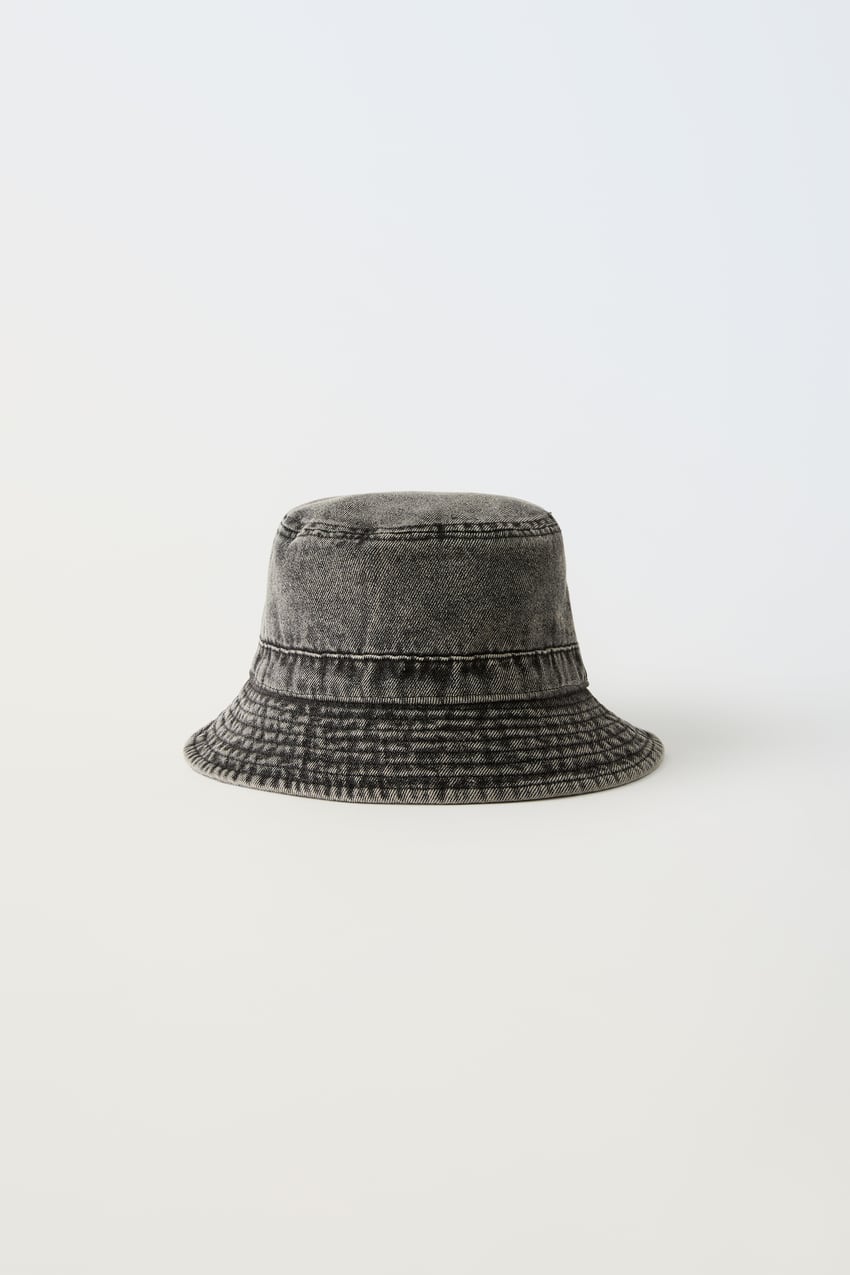 Zara - Faded Denim Bucket Hat - Black - 1-3 Years (19,7 ) - Unisex