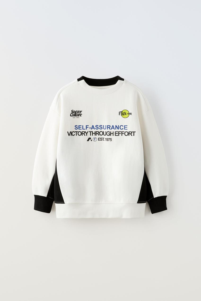 Zara new arrivals sudadera blanca