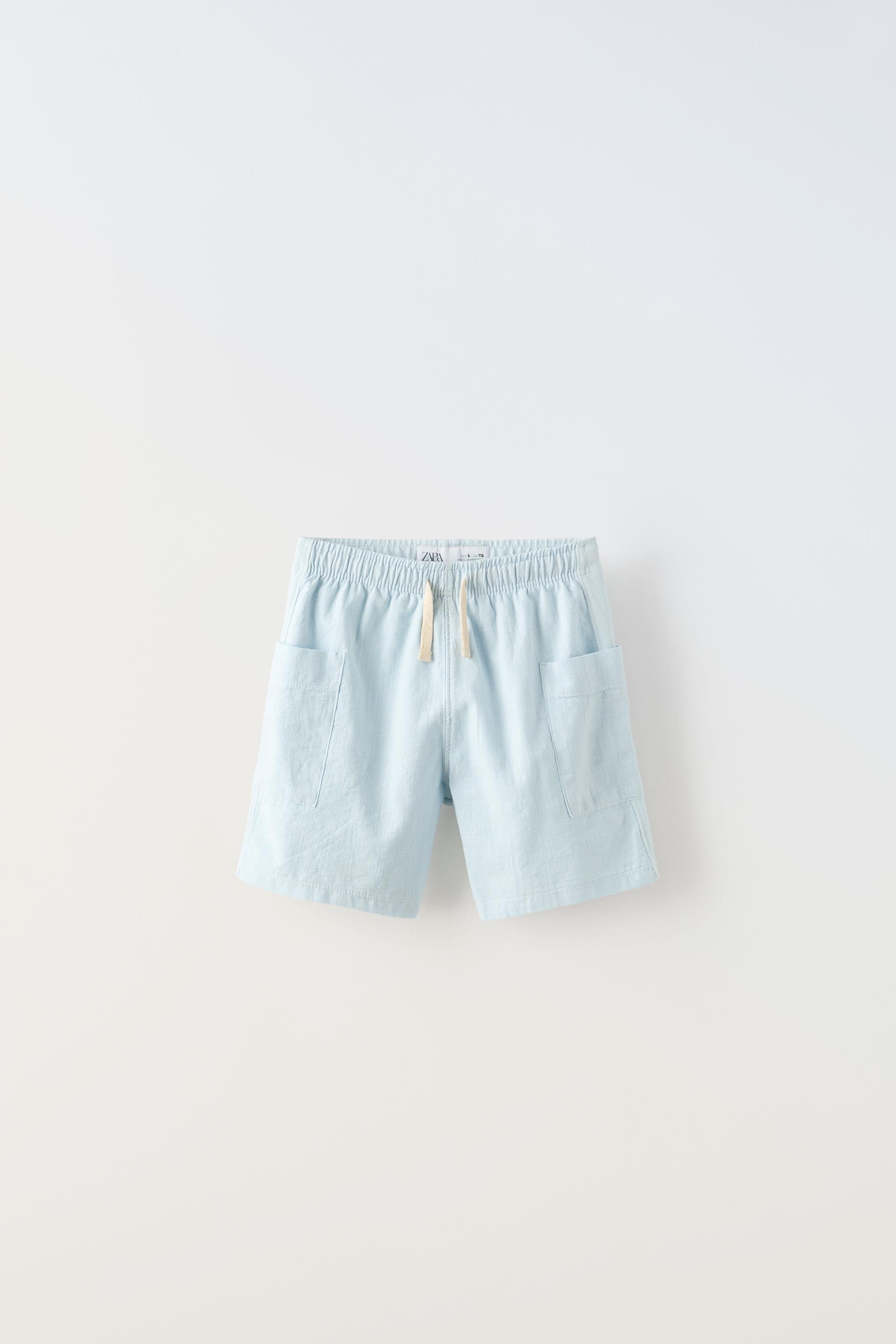 BERMUDA SHORTS WITH POCKETS Sky blue ZARA Australia