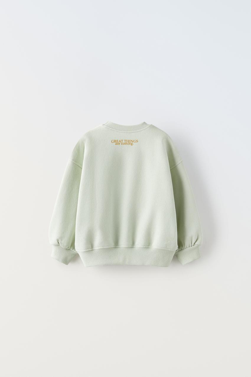 FLORAL HOODIE Sea green ZARA Singapore