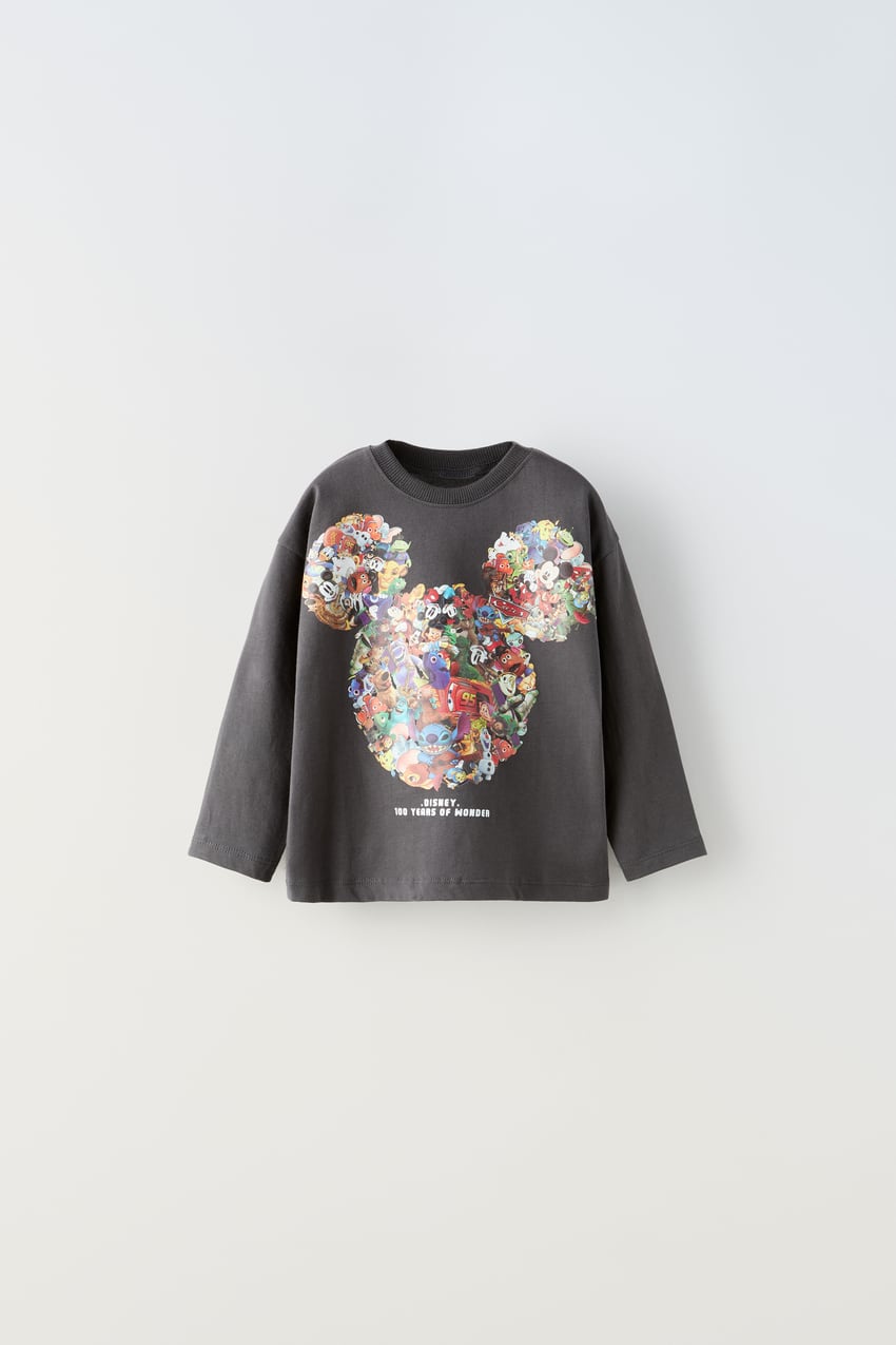 MICKEY MOUSE AND FRIENDS © DISNEY 100TH ANNIVERSARY T-SHIRT - Black | ZARA  United States