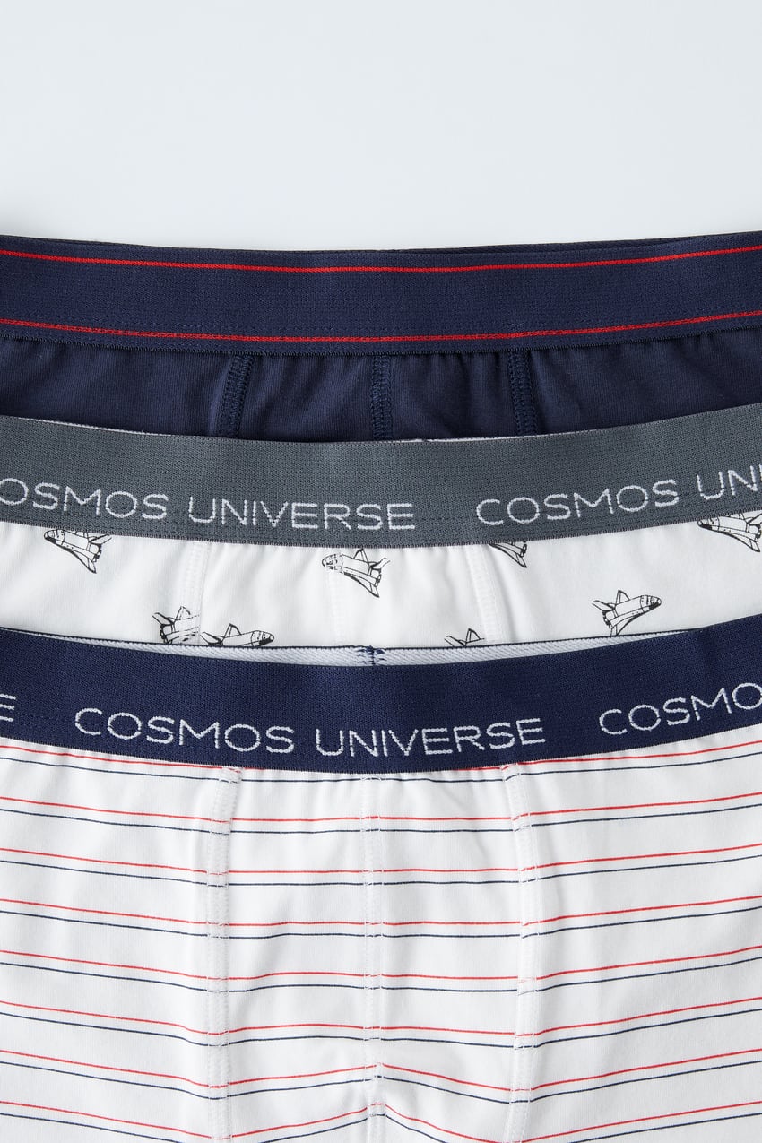 6-14 YEARS/ THREE-PACK OF SPACE BOXERS - Blue | ZARA United States