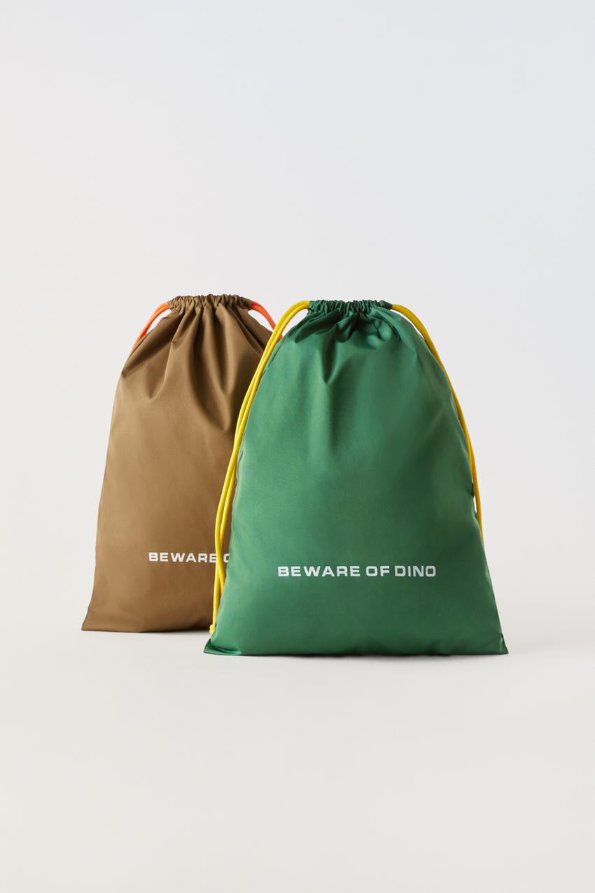 LOT DE SACS MOTIF DINOSAURE Vert kaki ZARA Canada
