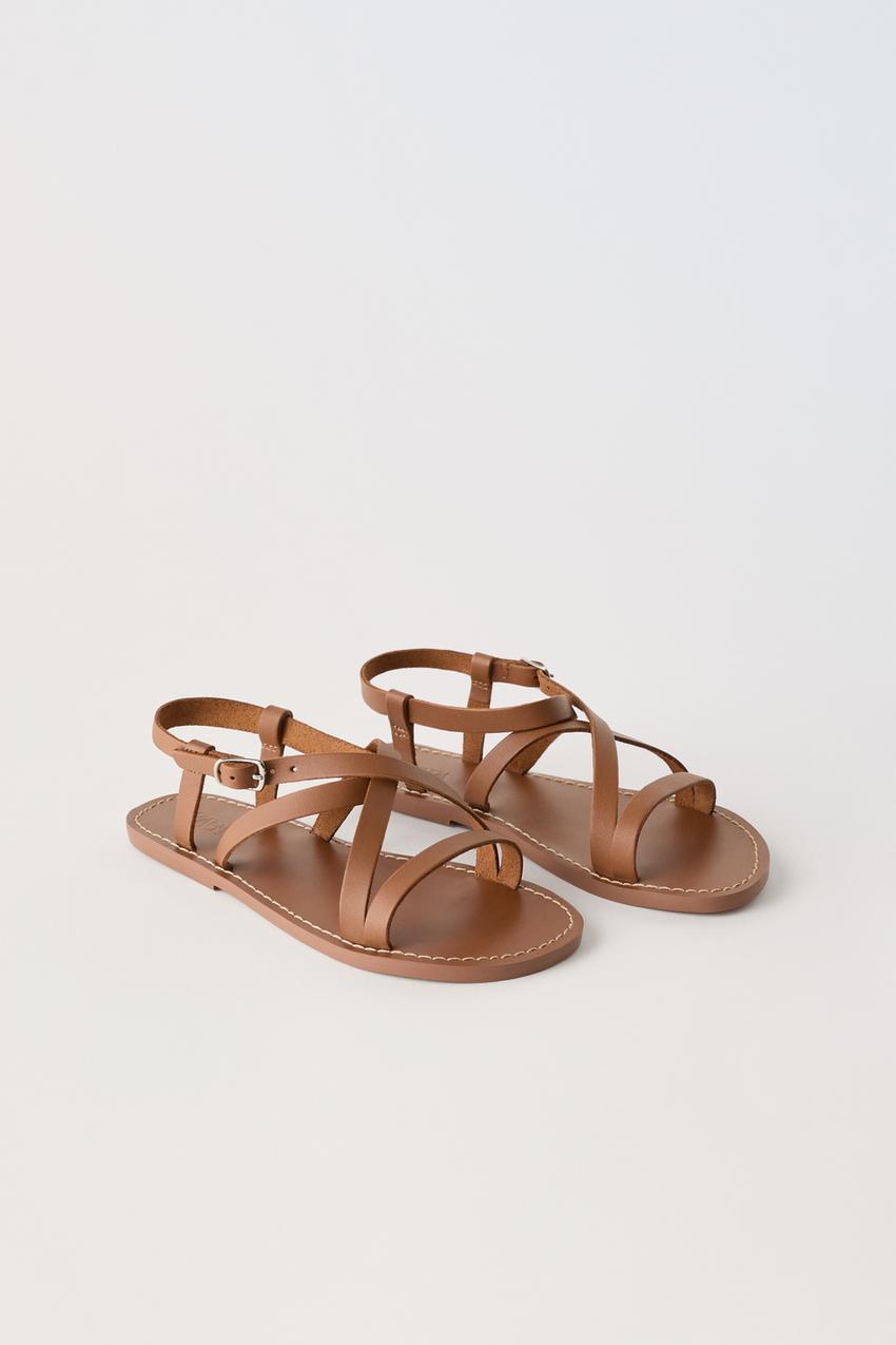 Sandalia online tiras marron