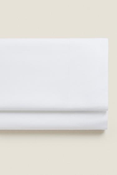 PERCALE COTTON FLAT SHEET (200 THREAD COUNT) - White by Zara