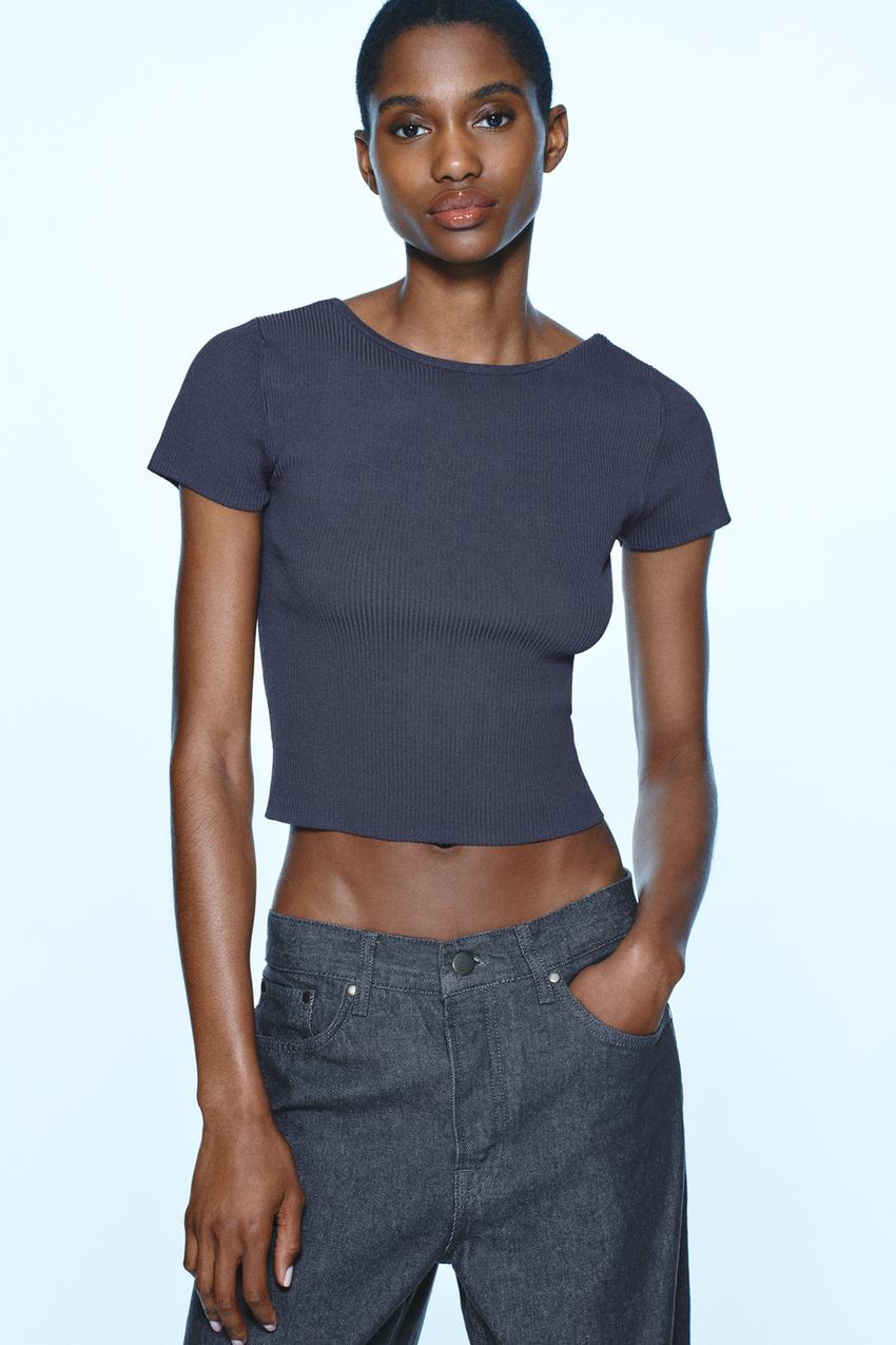 Zara camiseta manga corta store