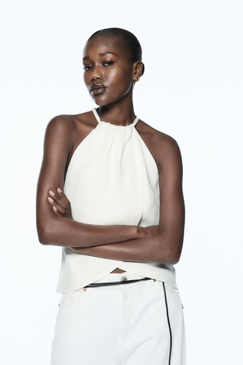 Escote halter sale zara