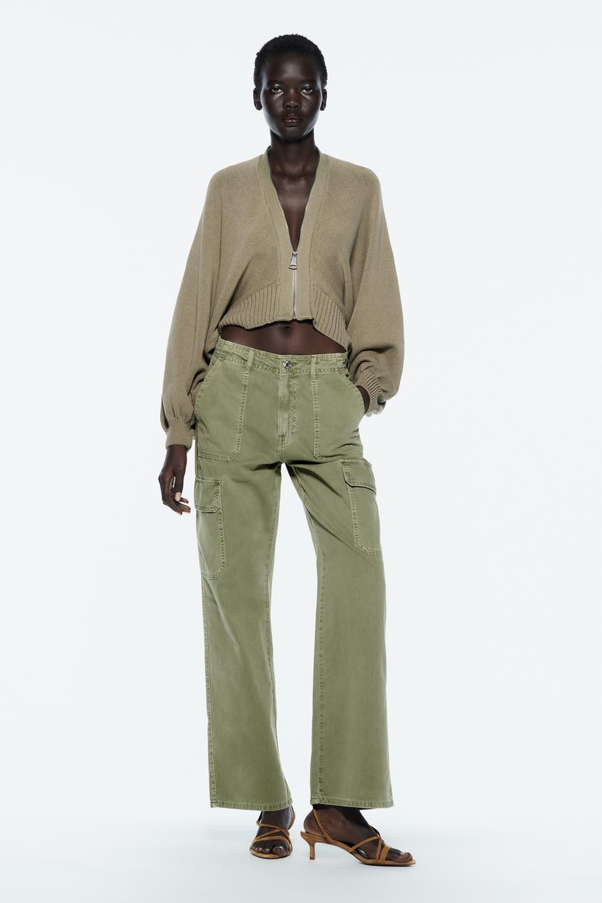 Zara pantalon sales tiro alto cinturon