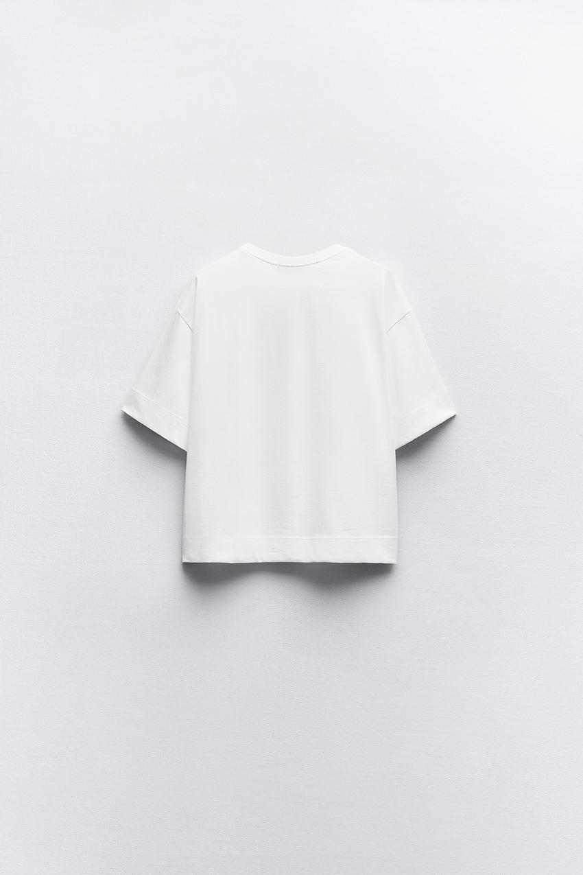 Camiseta cropped online zara