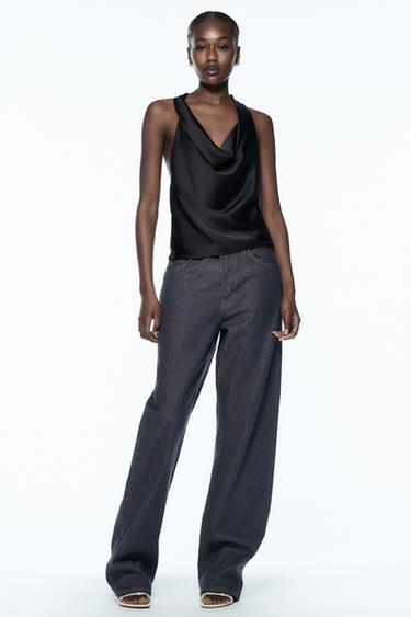 Camisetas negras mujer zara cheap