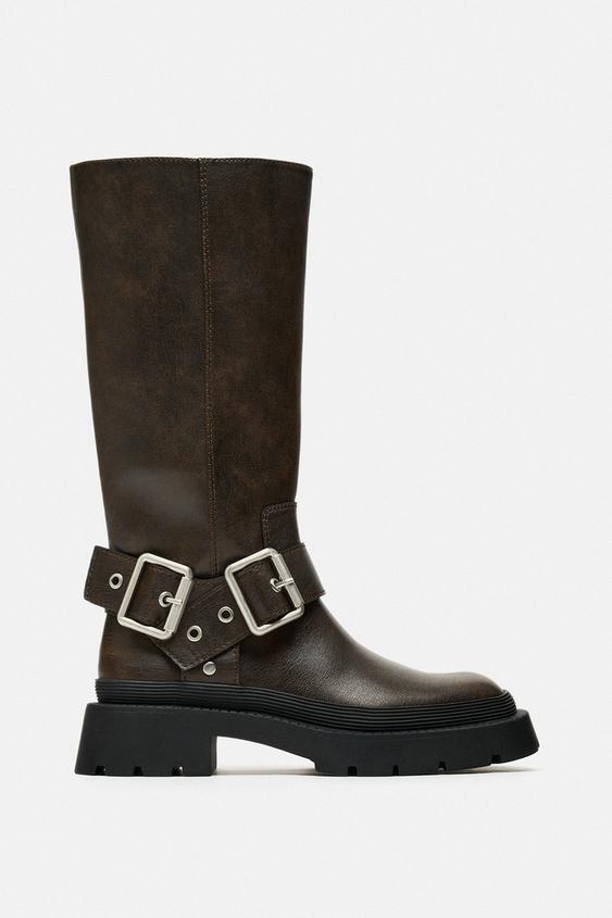 Women s Flat Boots Explore our New Arrivals ZARA New Zealand