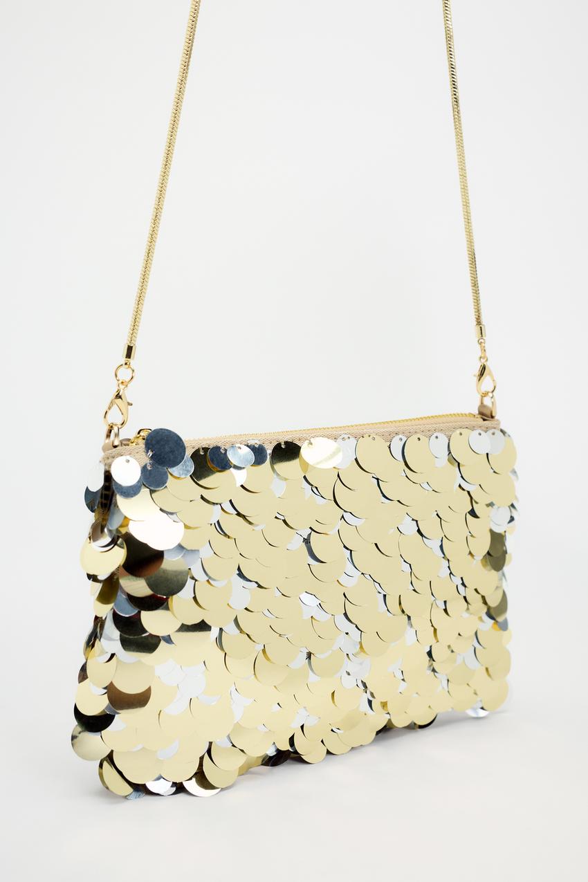 Yellow clutch sales bag zara