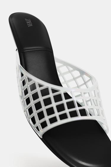 MULES KITTEN HEELS EFFET GOMME - Transparent de Zara - Image 2