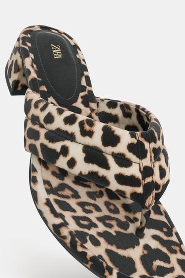ANIMAL PRINT HEELED SANDALS - Léopard de Zara - Image 5