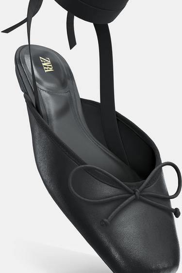 FLAT SLINGBACK BALLET FLATS - Black by Zara - Image 6