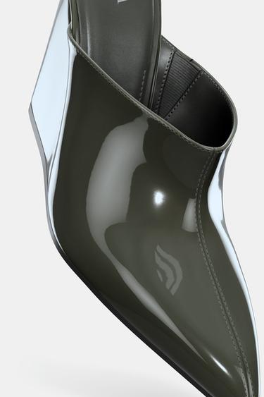 PATENT WEDGE HEELS - Grey by Zara - Image 6