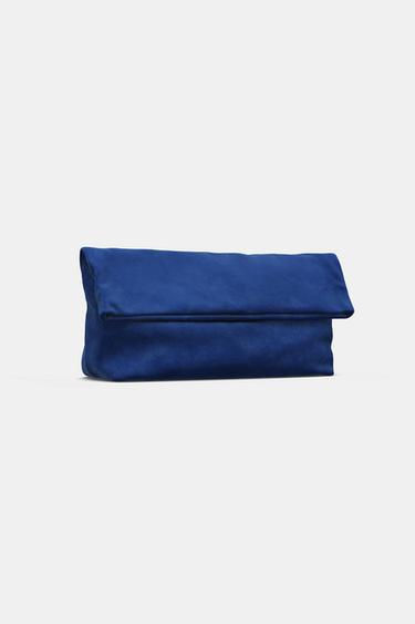 LIMITED EDITION SPLIT SUEDE MAXI CLUTCH - Blue by Zara - Image 6