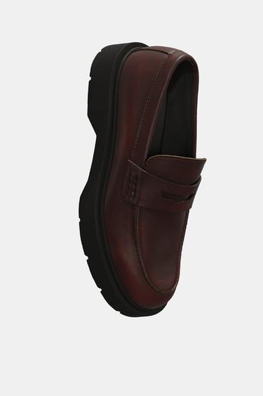 CHUNKY PENNY LOAFERS - Burgundy Red by Zara - Image 3