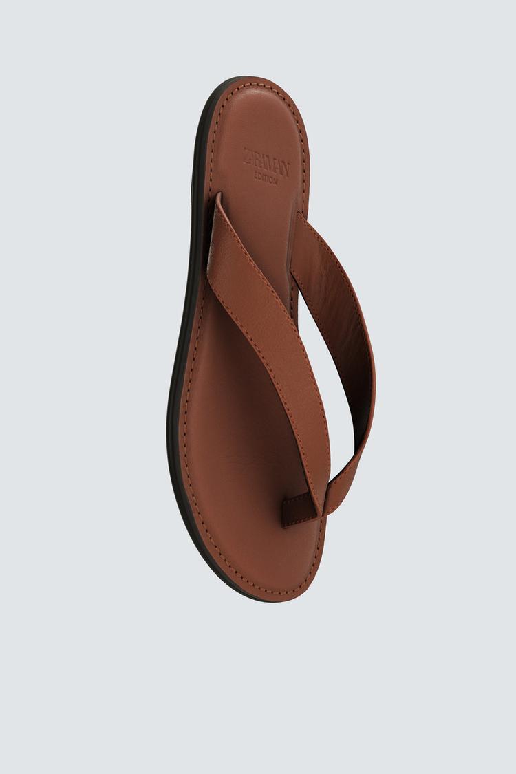 tantaブラウン38 LIMITED EDITION LEATHER SANDALS - Brown | ZARA United States