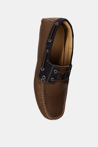 MOCASSIM CASUAL DE COURO - Multicolor da Zara - Imagem 0
