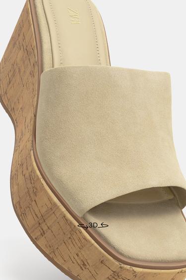 KEILSCHUH MIT PLATEAUSOHLE AUS RAUL - Hellbeige von Zara - Bild 0